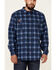 Image #3 - Hawx Men's FR Plaid Print Long Sleeve Button-Down Work Shirt, Navy, hi-res