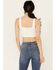 Wishlist Women's Ribbed Brami Top, White, hi-res