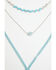 Image #2 - Lainey Wilson Women's 3 Row Stone Necklace, Turquoise, hi-res