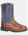 Image #2 - Smoky Mountain Toddler Boys' Autry Western Boots - Broad Square Toe, Navy, hi-res