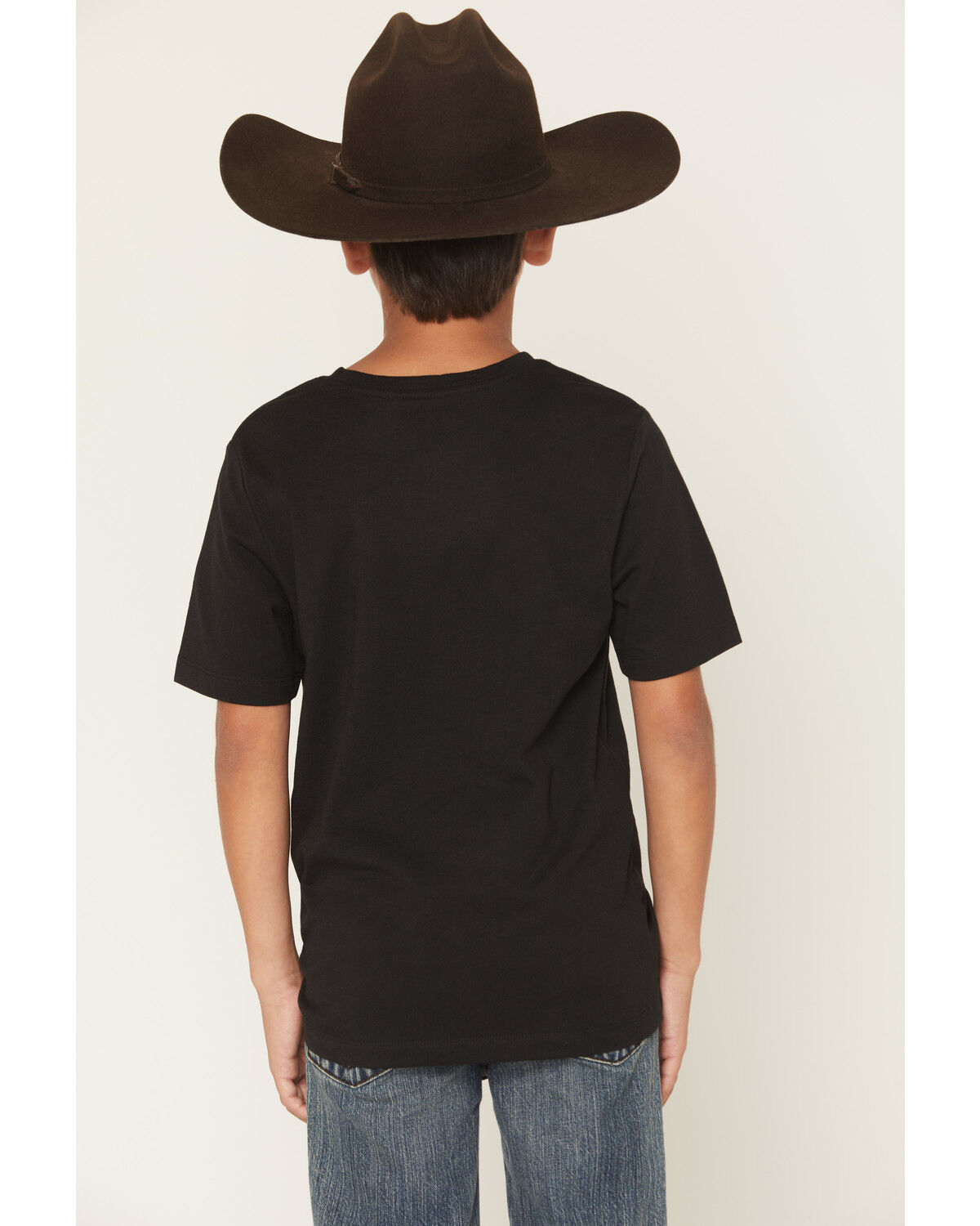 Image #4 - Sable Sky Boys' Howdy Space Cow Short Sleeve Graphic T-Shirt, Black, hi-res
