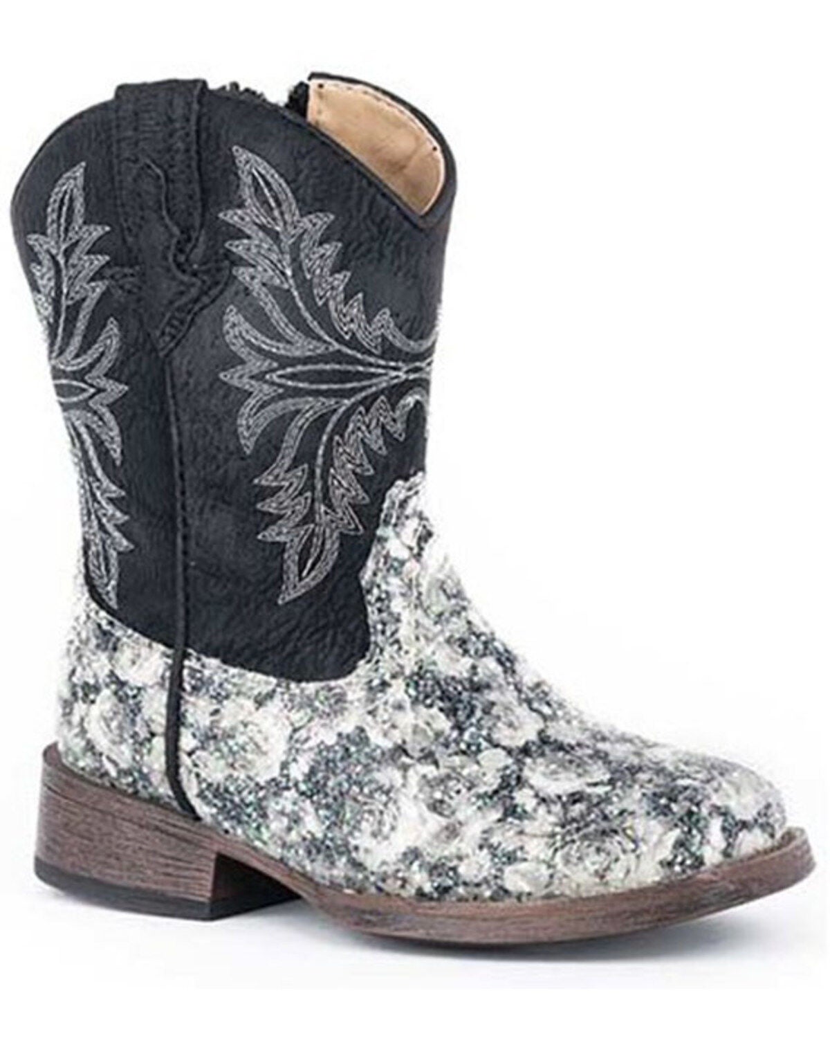 Roper Toddler Girls' Claire Western Boots - Square Toe, Black, hi-res