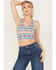 Panhandle Women's Striped Racerback Tank, Red/white/blue, hi-res