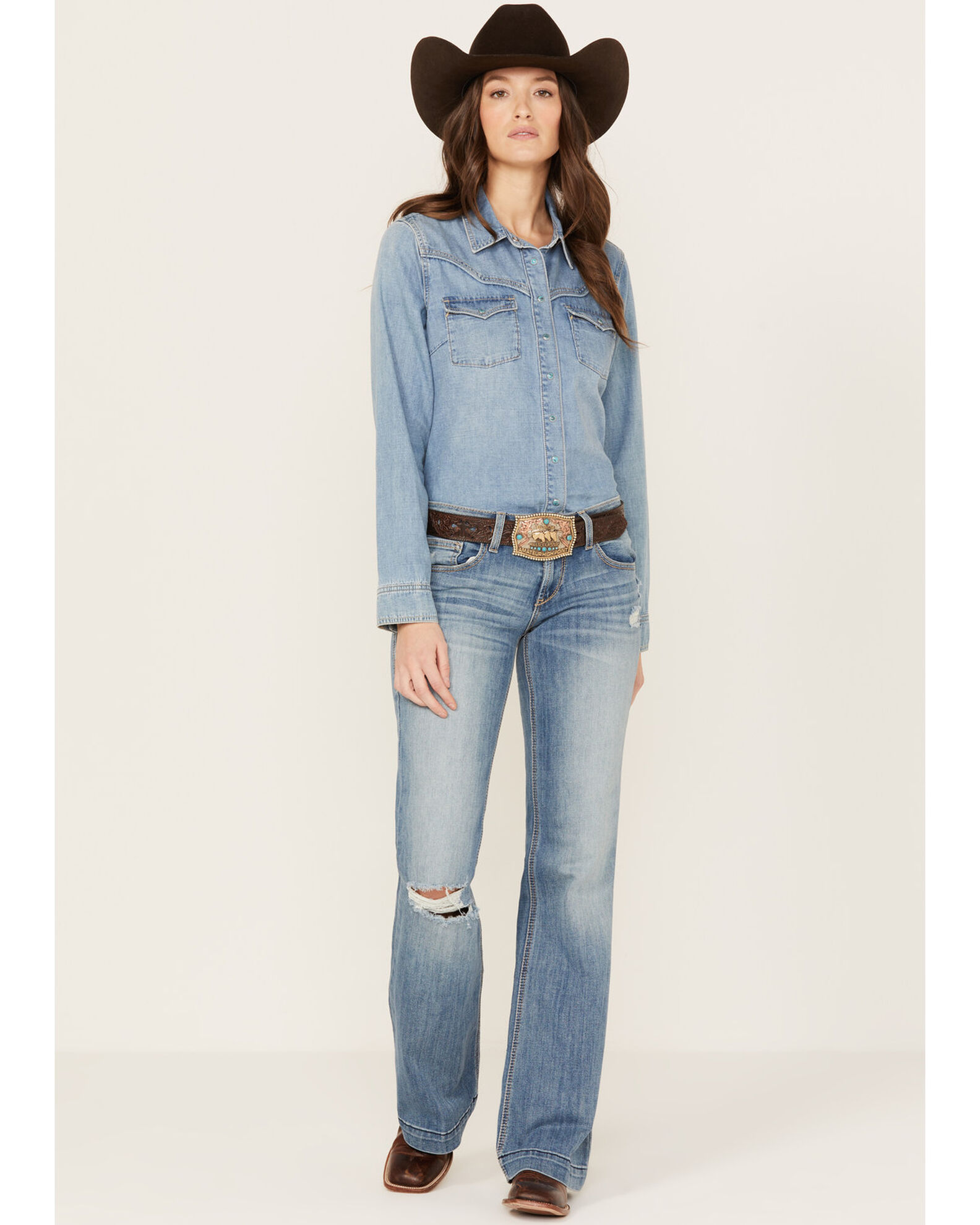 Ariat Women's Trouser Mid Rise Jacqueline Philadelphia Jeans