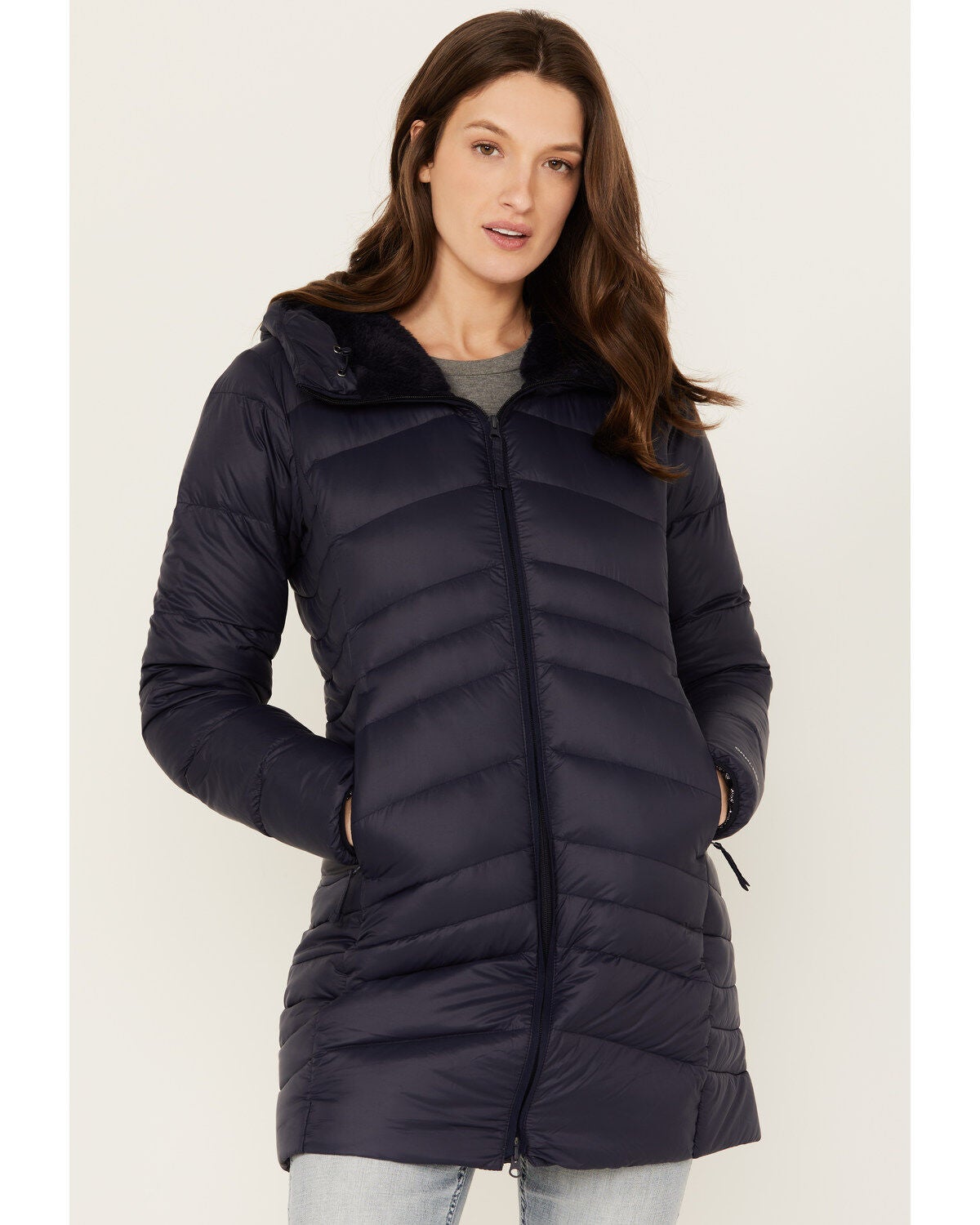 Columbia Women's Autumn Park Down Mid Jacket, Navy, hi-res