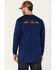 Hawx Men's FR Graphic Long Sleeve Work T-Shirt , Blue, hi-res