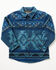 Image #1 - Cody James Toddler Boys' Rosewell Southwestern Print Button-Down Flannel Shirt Jacket, Blue, hi-res