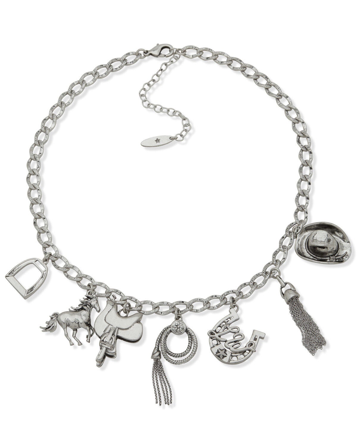 Image #1 - Lainey Wilson Women's Rodeo Charm Necklace, Silver, hi-res