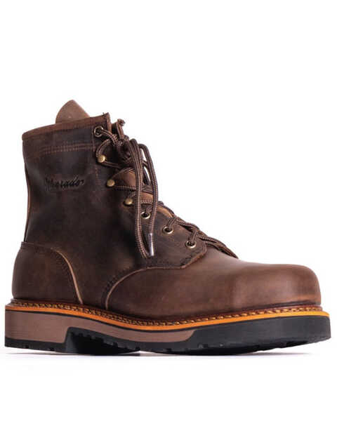 Image #1 - Silverado Men's Brown 6" Work Boots - Soft Toe, Brown, hi-res