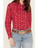 Image #3 - Rough Stock by Panhandle Women's Southwestern Print Long Sleeve Stretch Pearl Snap Western Shirt, , hi-res