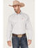 Cinch Men's Stretch Stripe Long Sleeve Button Down Western Shirt , White, hi-res
