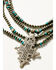 Paige Wallace Women's Turquoise Pyrite Ethiopian Cross Necklace, Turquoise, hi-res