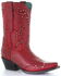 Image #1 - Corral Women's Studded Red Embroidery Western Boots - Snip Toe, , hi-res