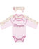 Image #1 - Wrangler Infant Girls' Logo And Floral Long Sleeve Snap Onesie Set - 3 Piece, Multi, hi-res
