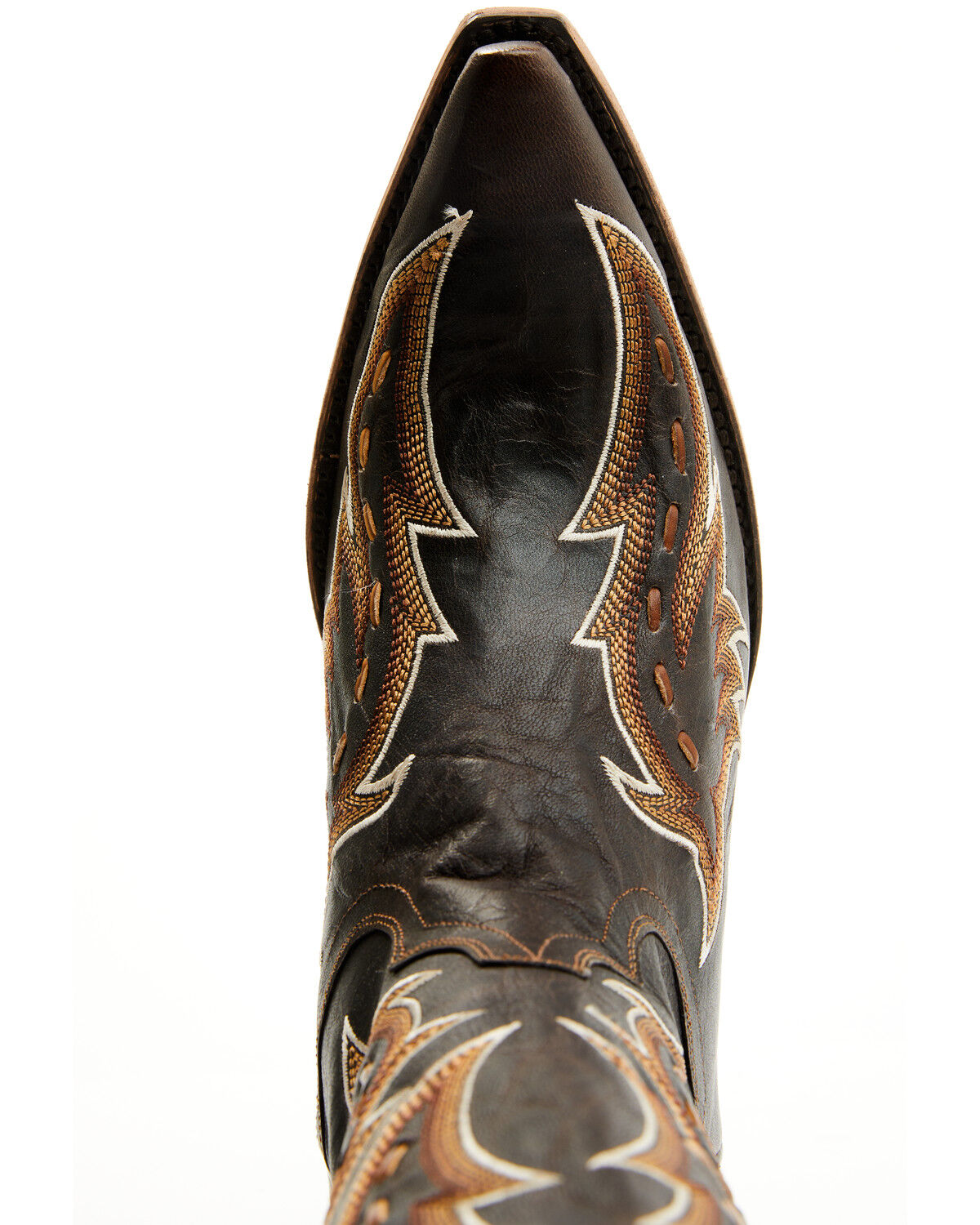 Image #6 - Dan Post Men's Racer Tall Western Boots - Snip Toe, Black, hi-res