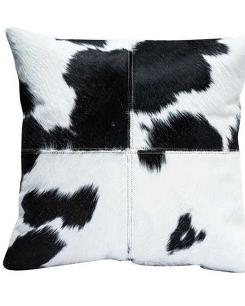 Myra Bag Black & White Patches Cushion Cover, Black, hi-res