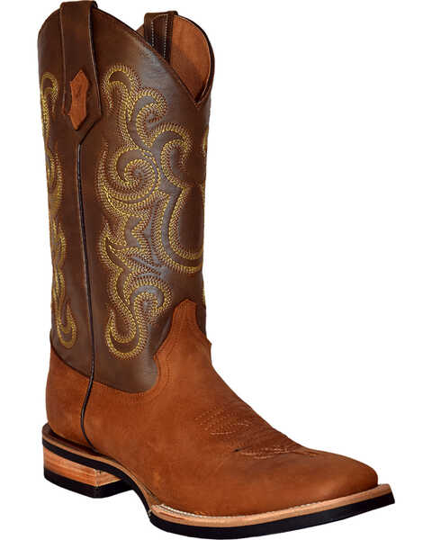 Image #1 - Ferrini Men's French Calf Leather Cowboy Boots - Square Toe, Cafe, hi-res
