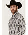 Image #2 - Rock & Roll Denim Men's Tek Southwestern Print Long Sleeve Snap Western Shirt, Brown, hi-res