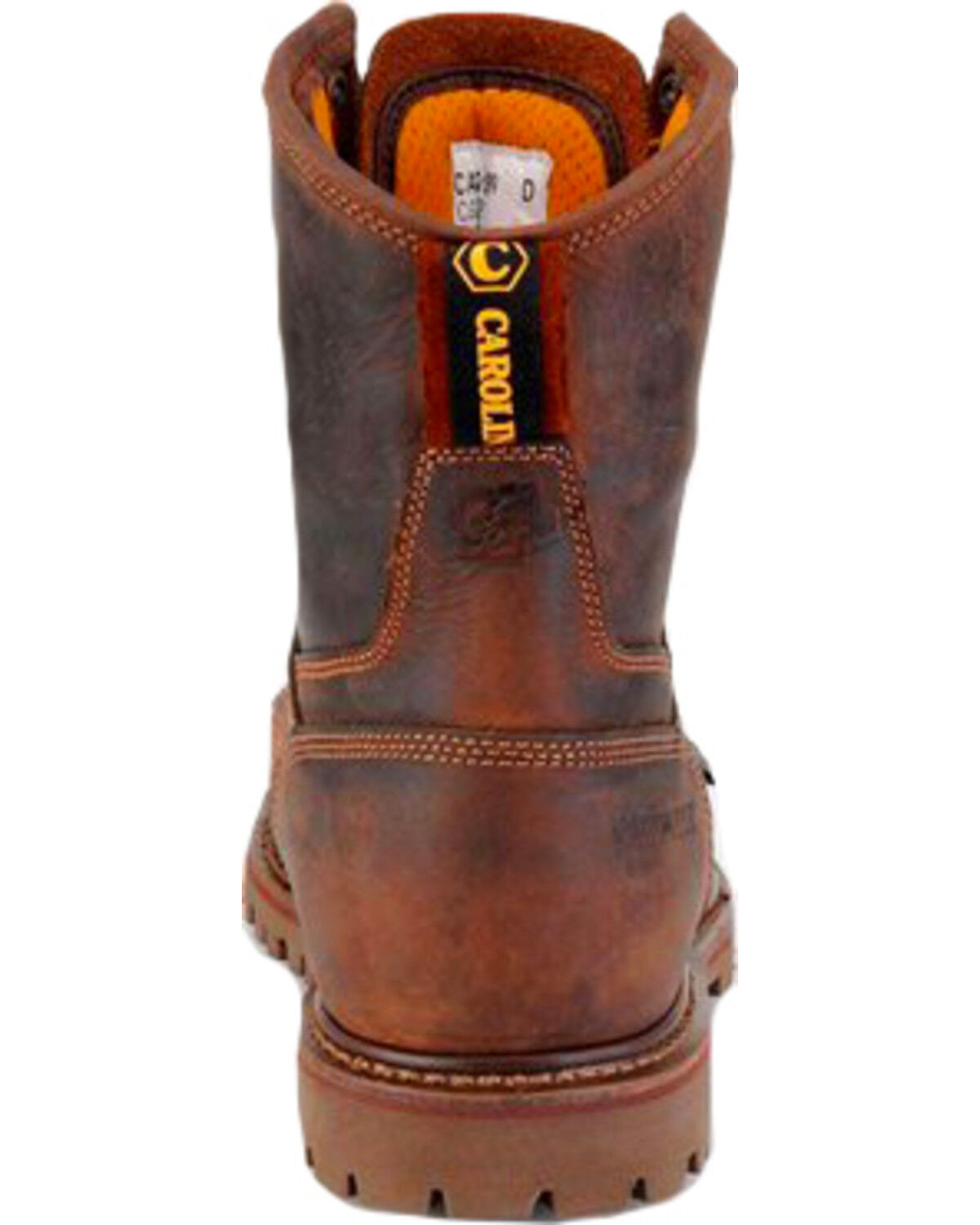 Image #7 - Carolina Men's 8" Waterproof Composite Toe Work Boots, Brown, hi-res