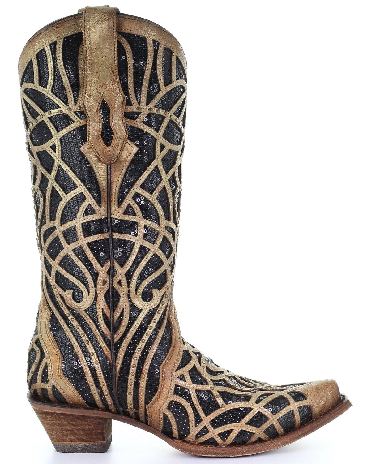 black and gold cowboy boots