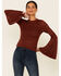 Image #1 - Shyanne Women's Crochet Lace Bell Sleeve Sweater , , hi-res