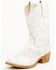 Image #1 - Shyanne Girls' Little Lasy Western Boots - Snip Toe, White, hi-res