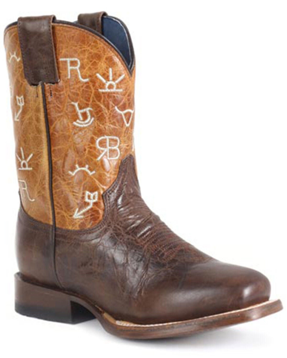 Roper Little Boys' Brand Western Boots - Square Toe, Brown, hi-res