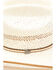 Image #2 - Justin Men's Ivory & Tan Owens Shantung Straw Western Hat, Ivory, hi-res