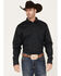 Image #1 - RANK 45® Men's Fury Geo Print Long Sleeve Button-Down Stretch Western Shirt, Grey, hi-res