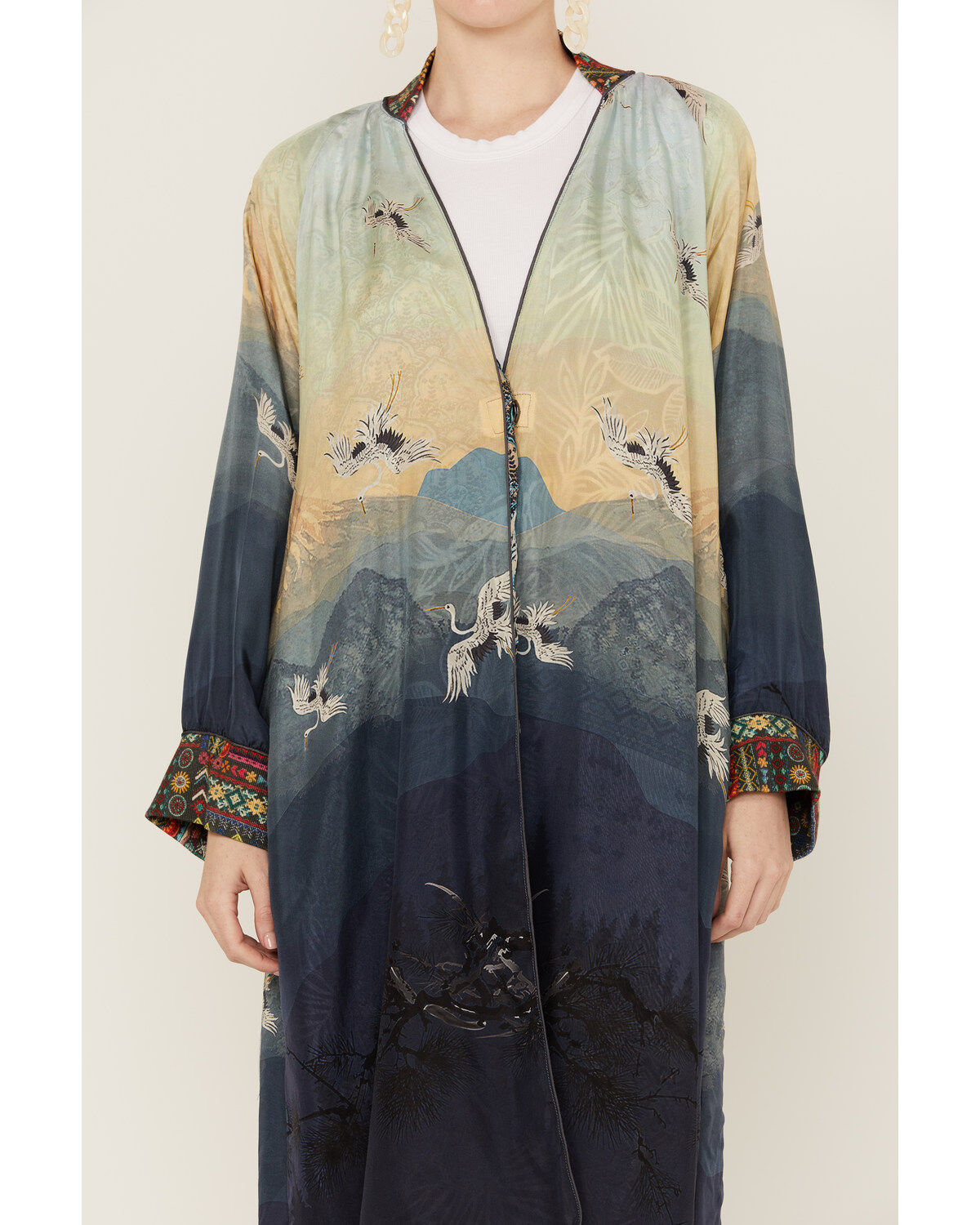 Image #3 - Johnny Was Women's Dew Harmony Reversible Silk Kimono, , hi-res