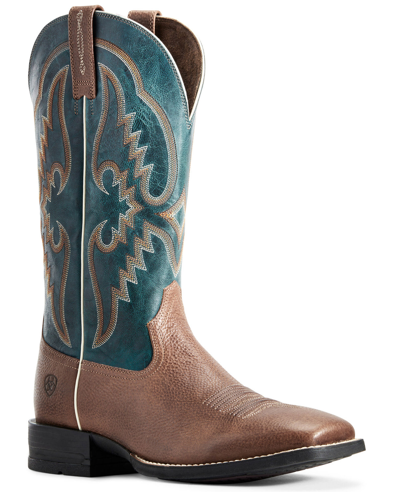 Ariat Men s Round Pen Saddle Western Performance Boots Broad Square Toe Boot Barn
