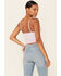 Image #2 - Wild Moss Women's Rib Knit V-Neck Crop Cami, , hi-res