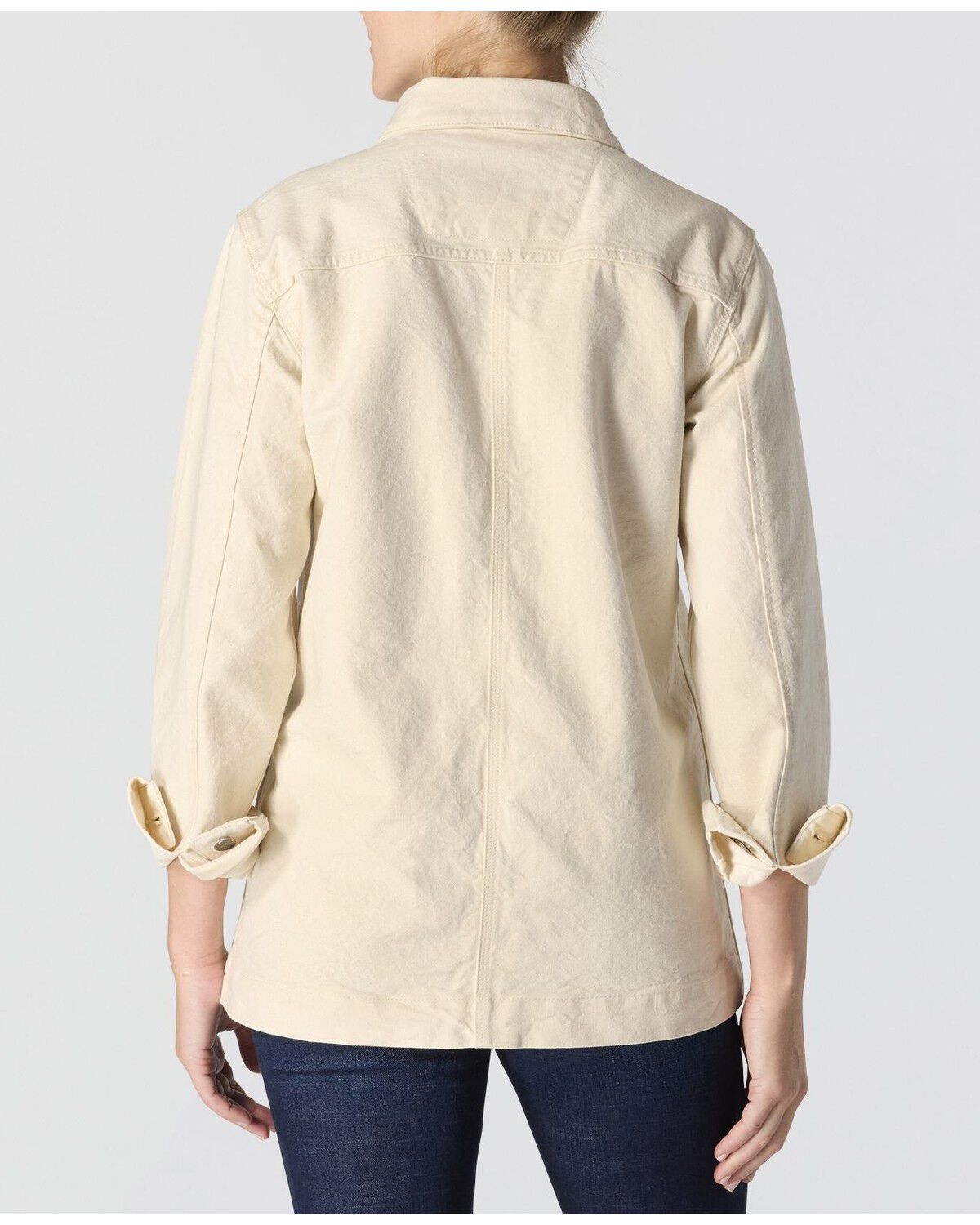 Image #4 - Carhartt Women's Rugged Flex® Loose Fit Canvas Chore Jacket, Cream, hi-res