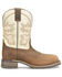 Image #2 - Double H Men's 10" Hingham Deep Scallop Work Boots - Composite Toe, Tan, hi-res