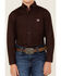Image #3 - Panhandle Select Boys' Solid Long Sleeve Button-Down Stretch Western Shirt, Brown, hi-res