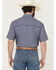 Image #4 - Cinch Men's Floral Geo Print Short Sleeve Button-Down Performance Stretch Western Shirt, Blue, hi-res