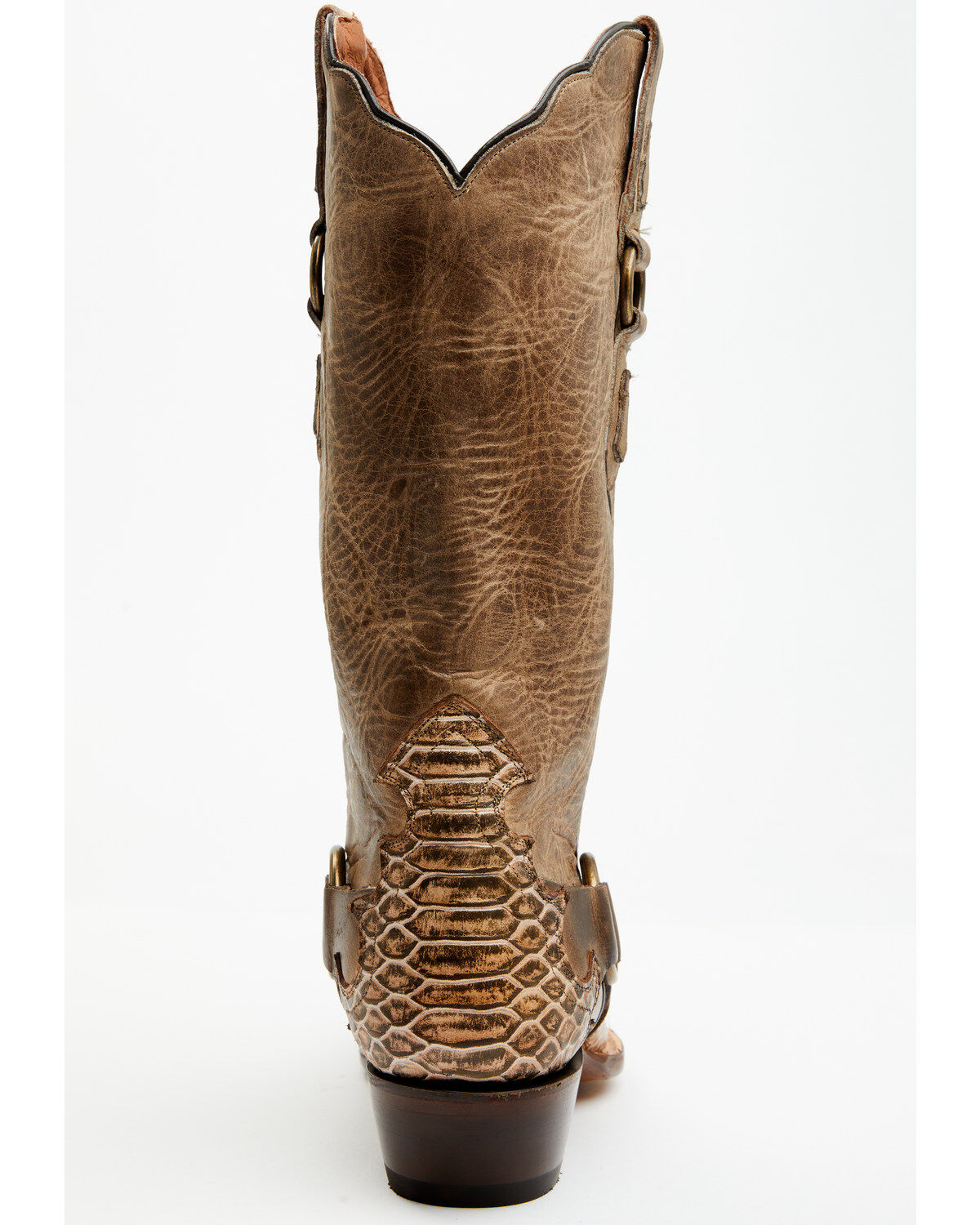 Image #5 - Dan Post Women's Faux Python Tall Western Boots - Snip Toe, Honey, hi-res