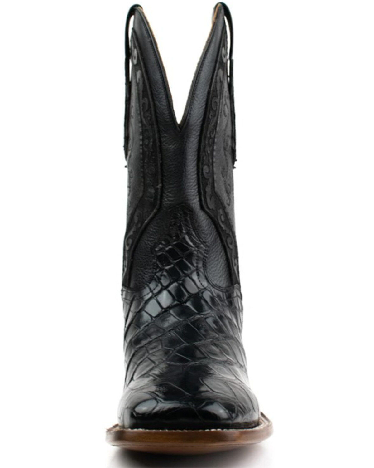 Product Name:  El Dorado Men's Scallop American Alligator Exotic Western Boot - Broad Square Toe
