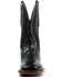 El Dorado Men's Scallop American Alligator Exotic Western Boot - Broad Square Toe, Black, hi-res