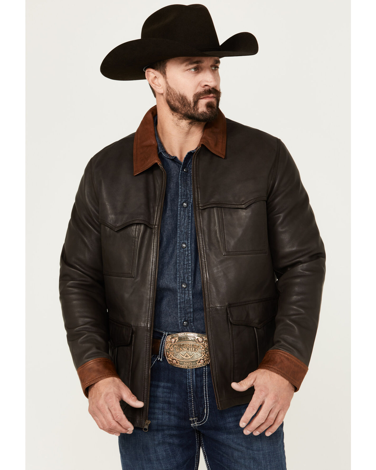 Scully Men s Collared Leather Jacket