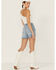 Free People Women's Maggie Kiss Me Distressed Shorts, Medium Wash, hi-res