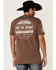 Howitzer Men's Brindle Liberty Defender Graphic Short Sleeve T-Shirt , Brown, hi-res
