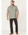 North River Men's Cozy Cotton Small Plaid Short Sleeve Button Down Western Shirt , Green, hi-res