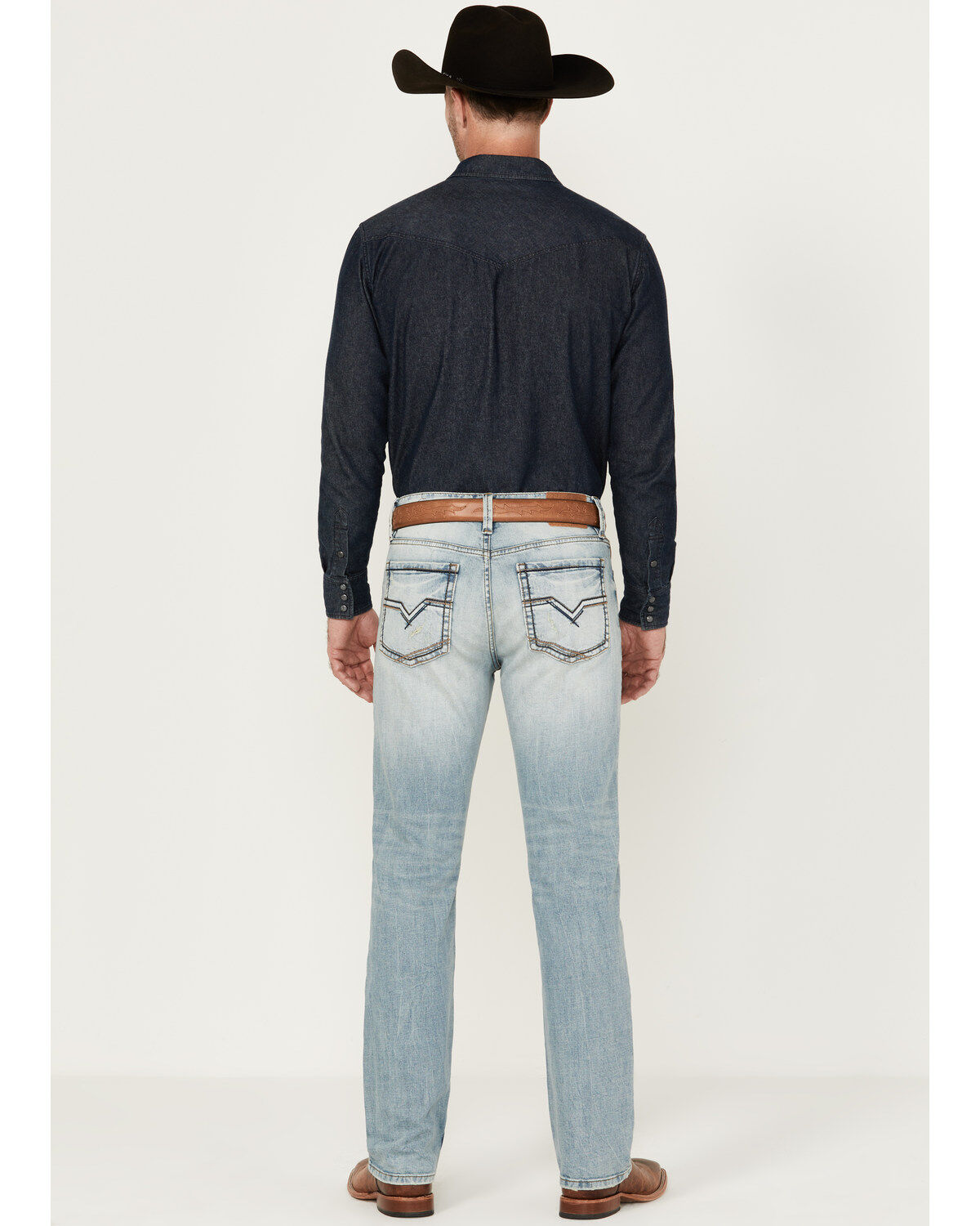 Image #3 - Moonshine Spirit Men's Sutton Decker Slim Straight Stretch Denim Jeans, Indigo, hi-res