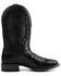 Image #2 - El Dorado Men's Scallop American Alligator Exotic Western Boot - Broad Square Toe, Black, hi-res