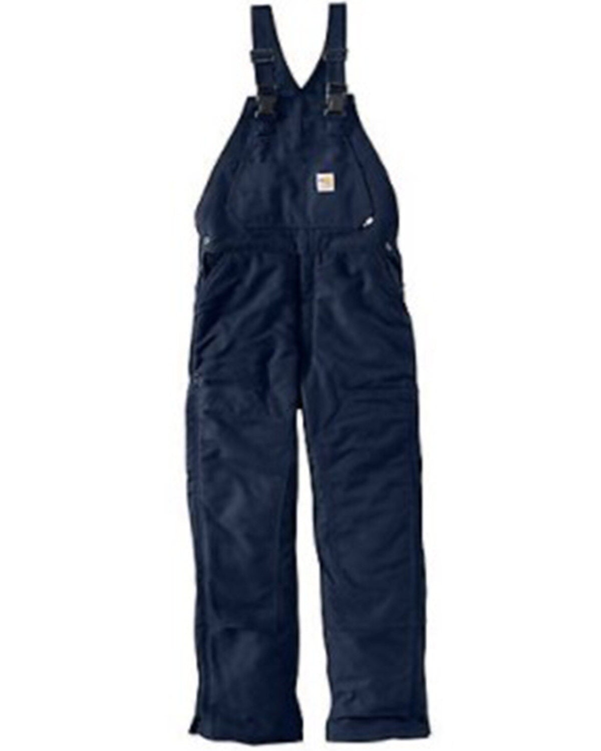 Carhartt Men's Flame-Resistant Duck Bib Overalls - Big, Navy, hi-res