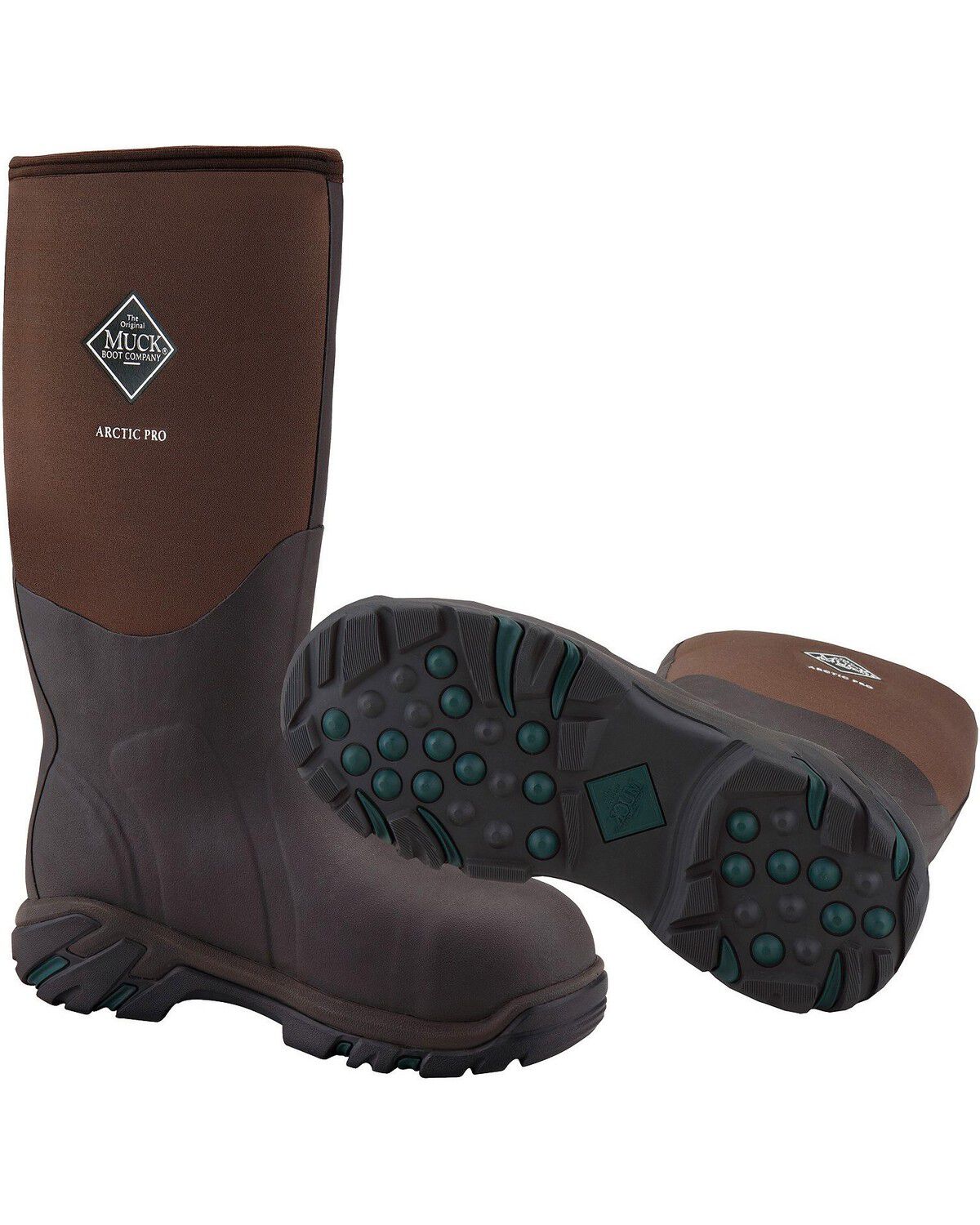 Muck Boots Men's Arctic Pro Boots - Steel Toe, Bark, hi-res