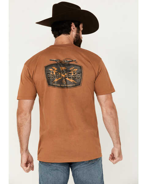 Dark Seas Men's Boot Barn Exclusive Coastal Rancher Short Sleeve Graphic T-Shirt, Brown, hi-res