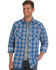 Image #1 - Wrangler 20X Men's Plaid Print Advanced Comfort Long Sleeve Western Shirt , , hi-res
