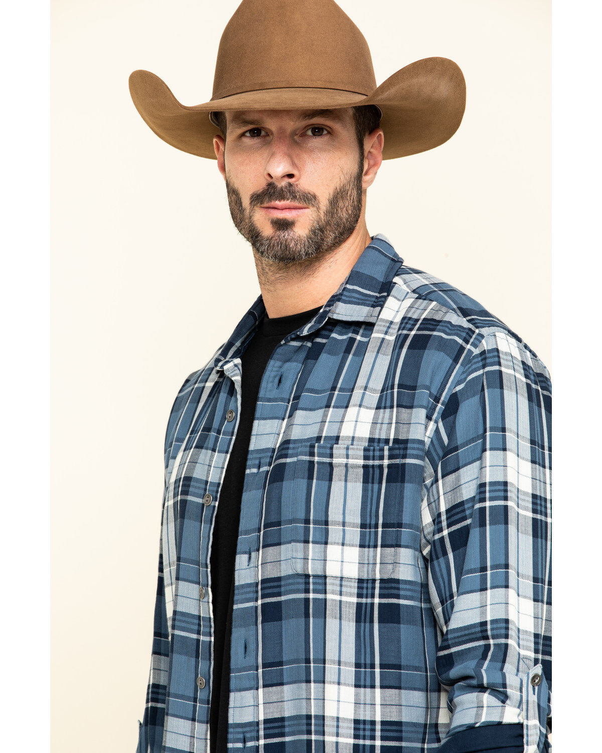 Image #3 - Pendleton Men's Fairbanks Plaid Button Long Sleeve Western Shirt, Blue, hi-res